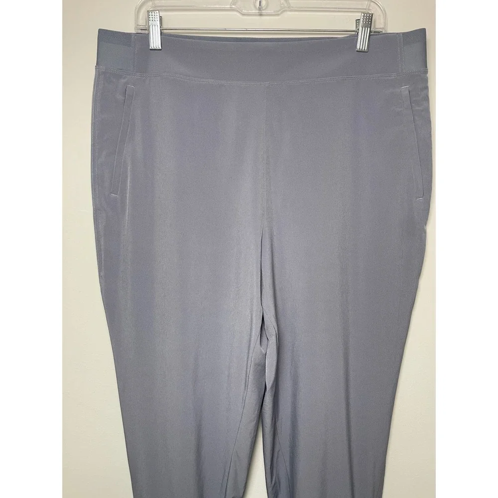 Athleta Trekkie North Jogger Pants Gray Plus Size 16 Hiking Travel Ankle Zip